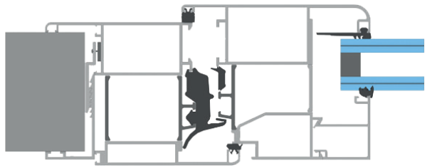 Battente alluminio taglio termico
